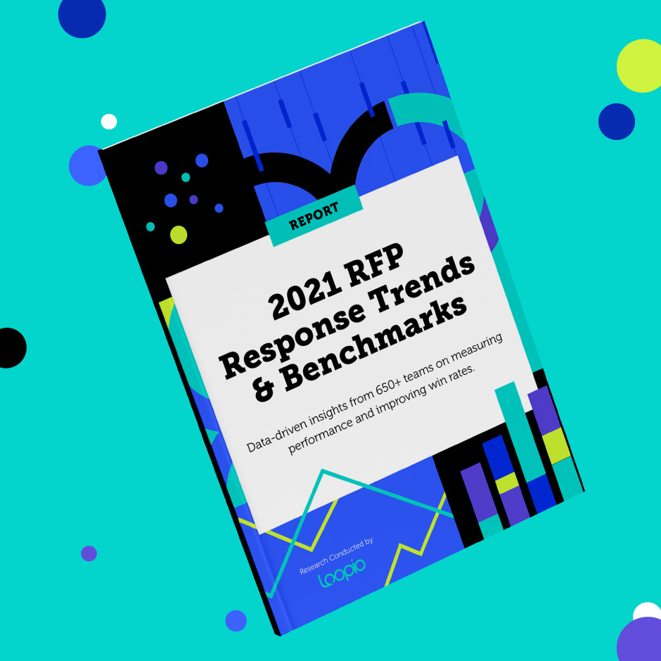 2021 RFP Response Trends & Benchmarks Report cover mockup.
