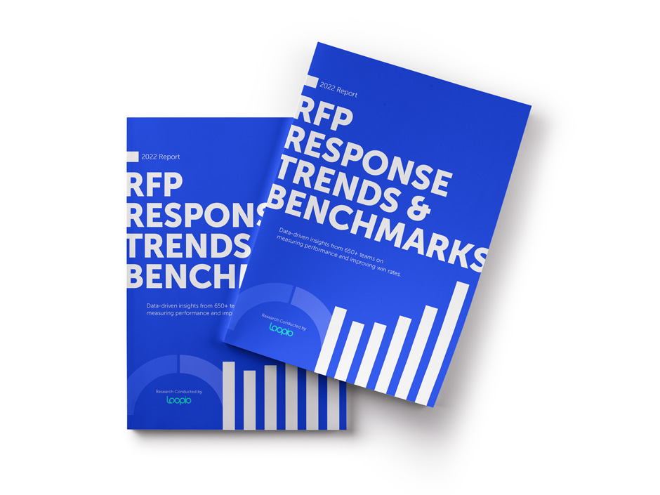 2022 RFP Response Trends & Benchmarks Report cover mockup.