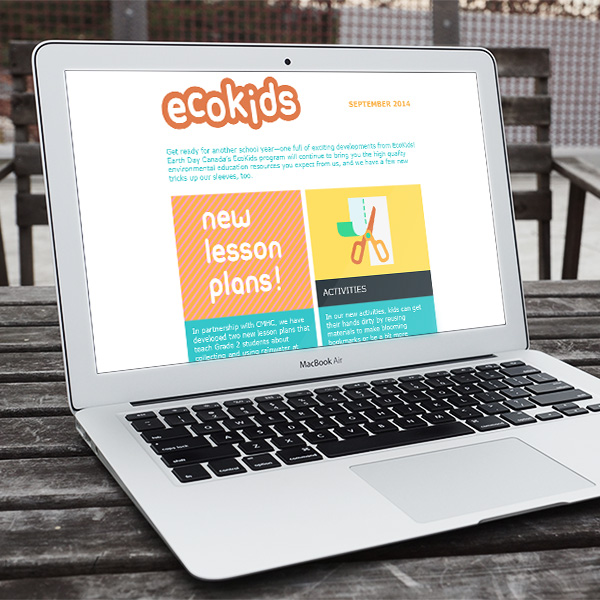 EcoKids newsletter redesign